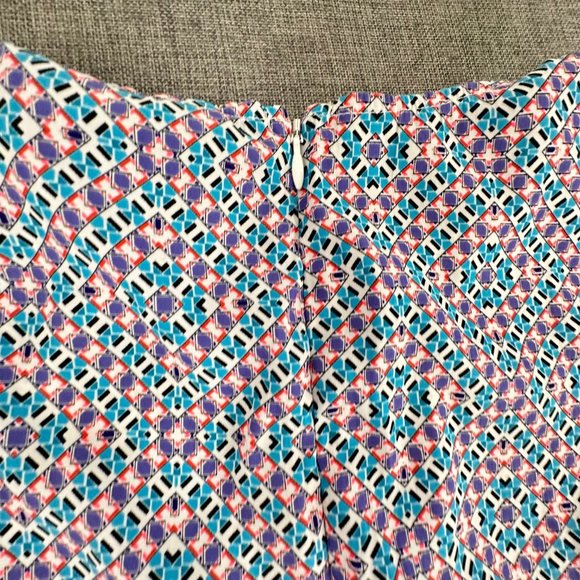 GAP Romper Large Elastic Waist Blue‎ Pink Red White Round Neck Sleeveless - Picture 13 of 16